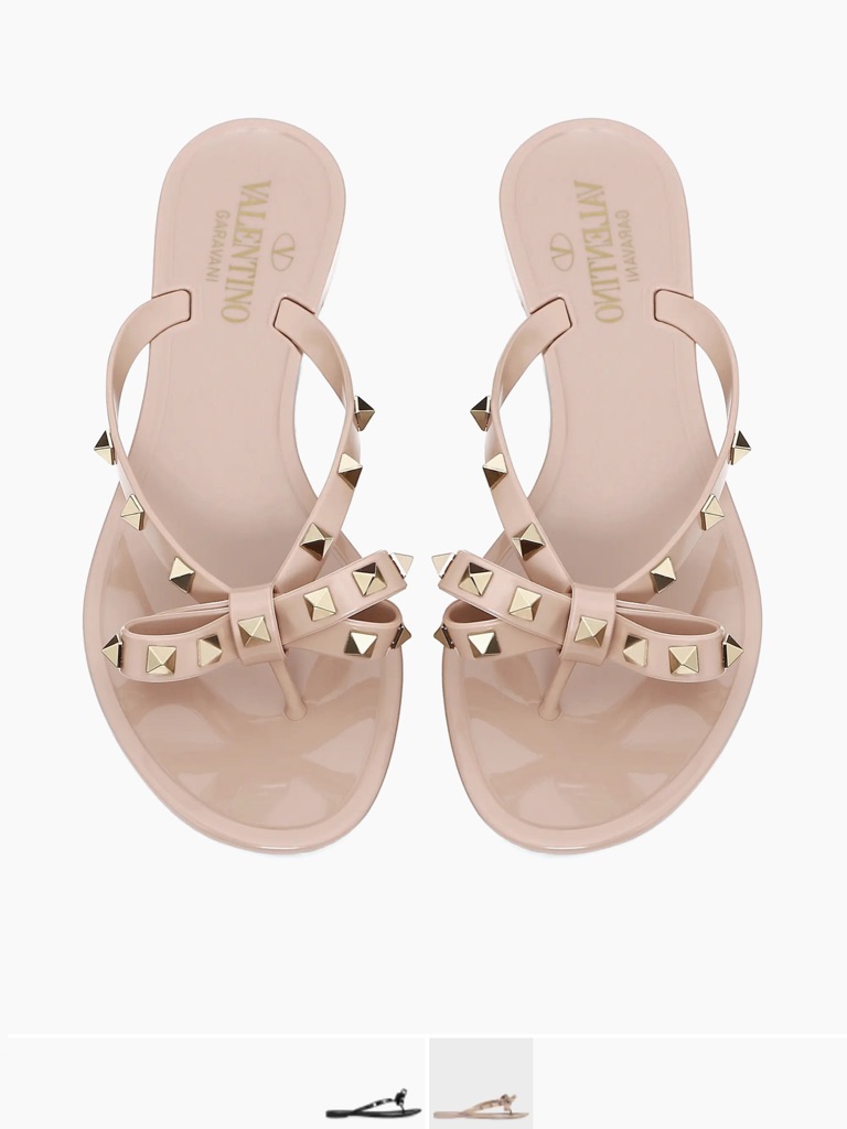 Valentino Garavani Rockstud Rubber Slippers